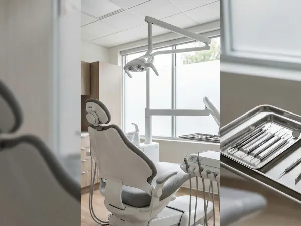 Modern dental reception area at a family dental practice in Plano TX with bright clean interior and welcoming design